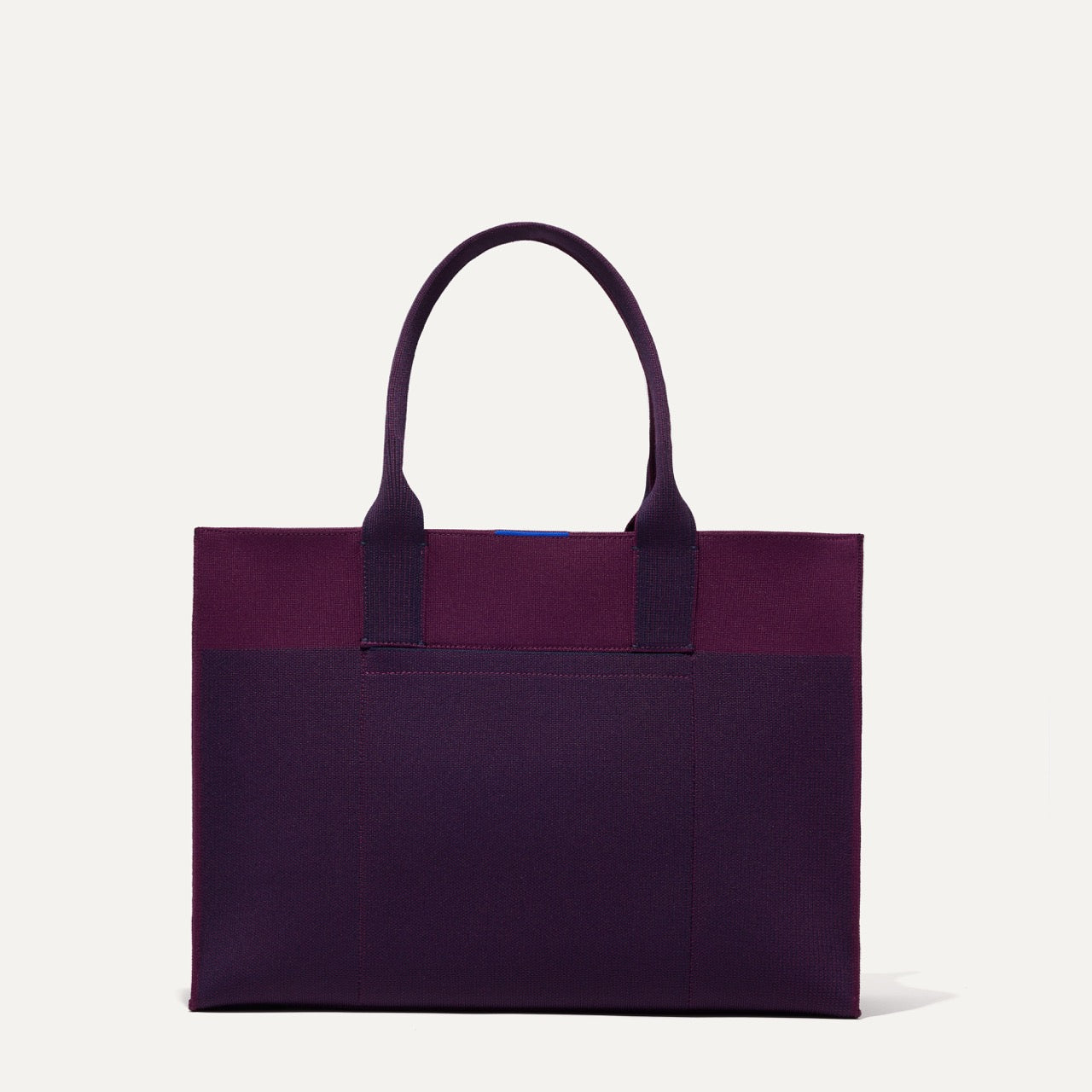 PLP |The Classic Tote in Dark Aubergine, shown from the front.