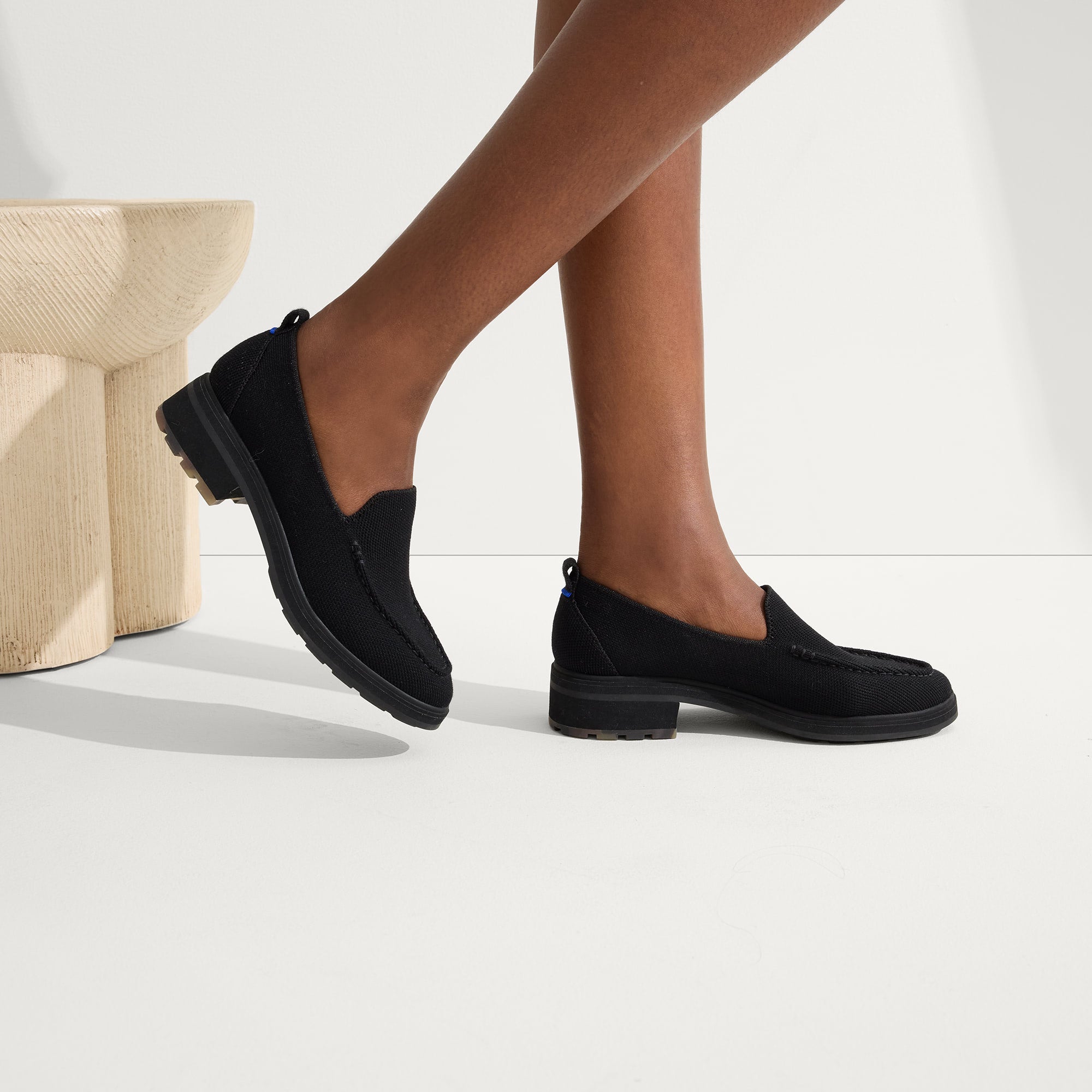 The Lug Loafer in Onyx Black Rothy's