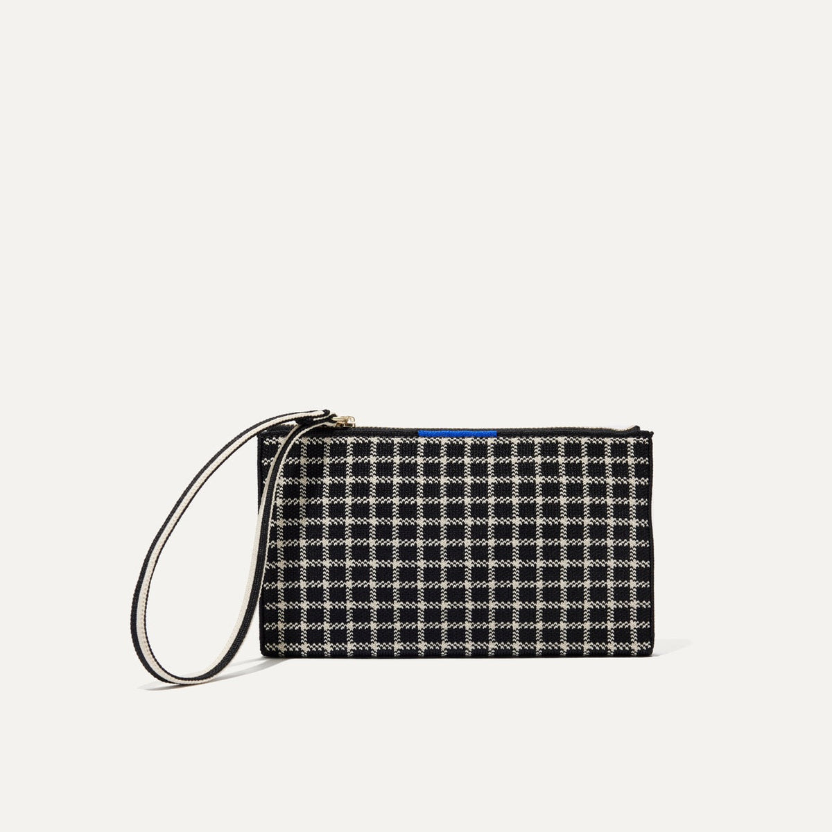 Wallet Wristlet for Women in Black & Ivory Grid Rothy's