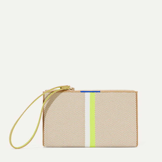 The Wallet Wristlet in Spring Colorblock, shown from the front.