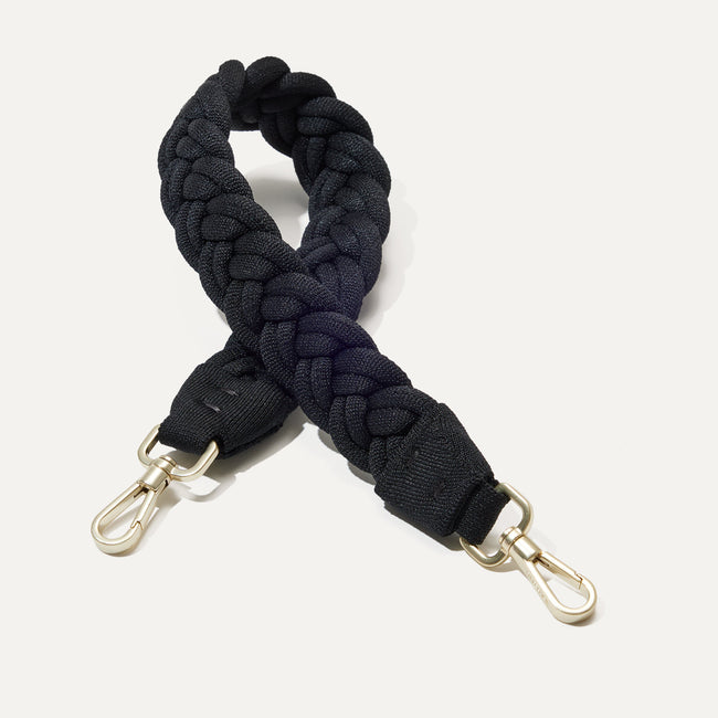 The Braided Shoulder Strap in Black.