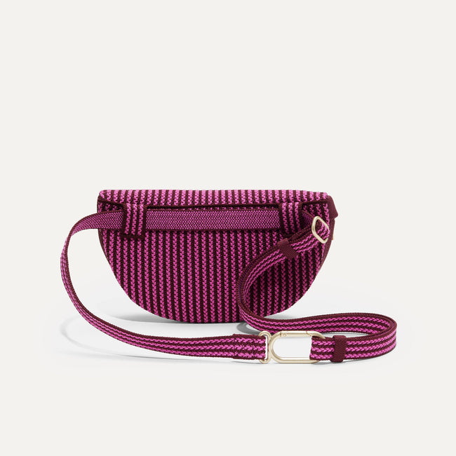The Casual Sling in Sangria Stripe shown from the back. 