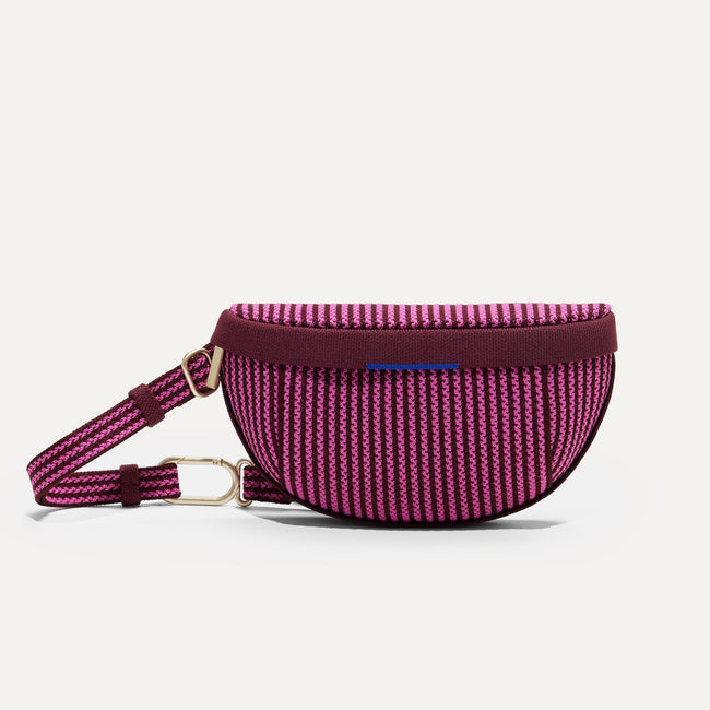 The Casual Sling in Sangria Stripe shown from the front. 