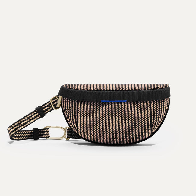 The Casual Sling in Toffee Stripe shown from the front. 