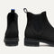The Lug Boot in Onyx Black shown from the back.