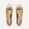 The Ballet Flat in Pearl shown from the top.