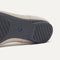 The sole of The Ballet Flat in Platinum Metallic shown in diagonal view. 