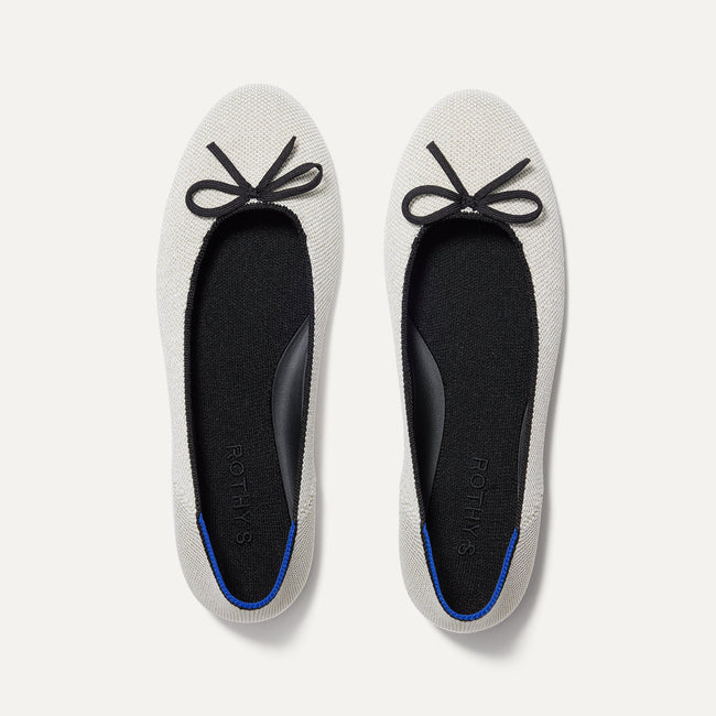 The Ballet Flat in Diamond Metallic shown from the top. 