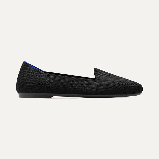The Lounge Loafer in Black shown from the side.