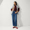 Alternate view of a model wearing The Lounge Loafer in Cabernet. 