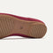 Close up of the outsole of The Lounge Loafer in Cabernet, shown in a diagonal view. 