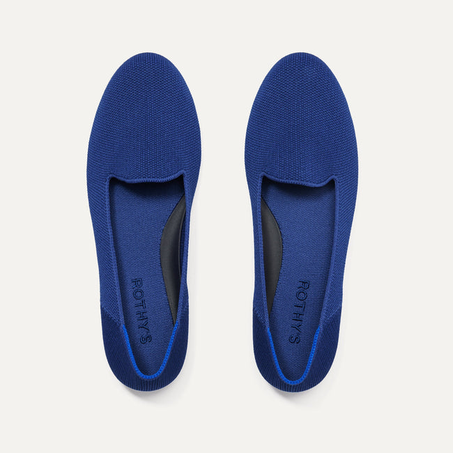 The Lounge Loafer in Cosmic Blue shown from the top.
