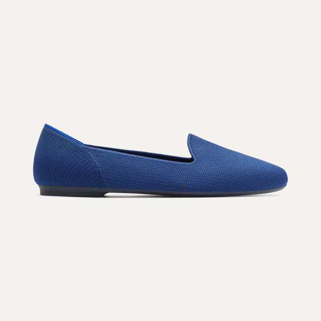 The Lounge Loafer in Cosmic Blue shown from the side.