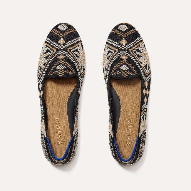 The Lounge Loafer in Dark Boho shown from the top. 