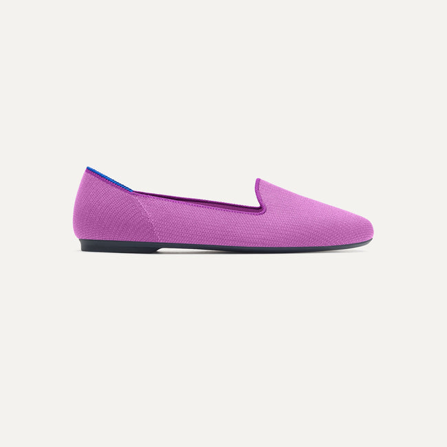 The Lounge Loafer in Soft Orchid shown from the side.