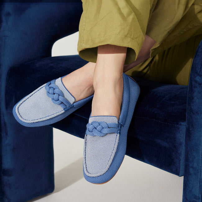 The Braid Driver in Chambray, Women's Driving Loafers