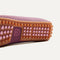 Close up of the outsole of The Braid Driver in Mauve. 