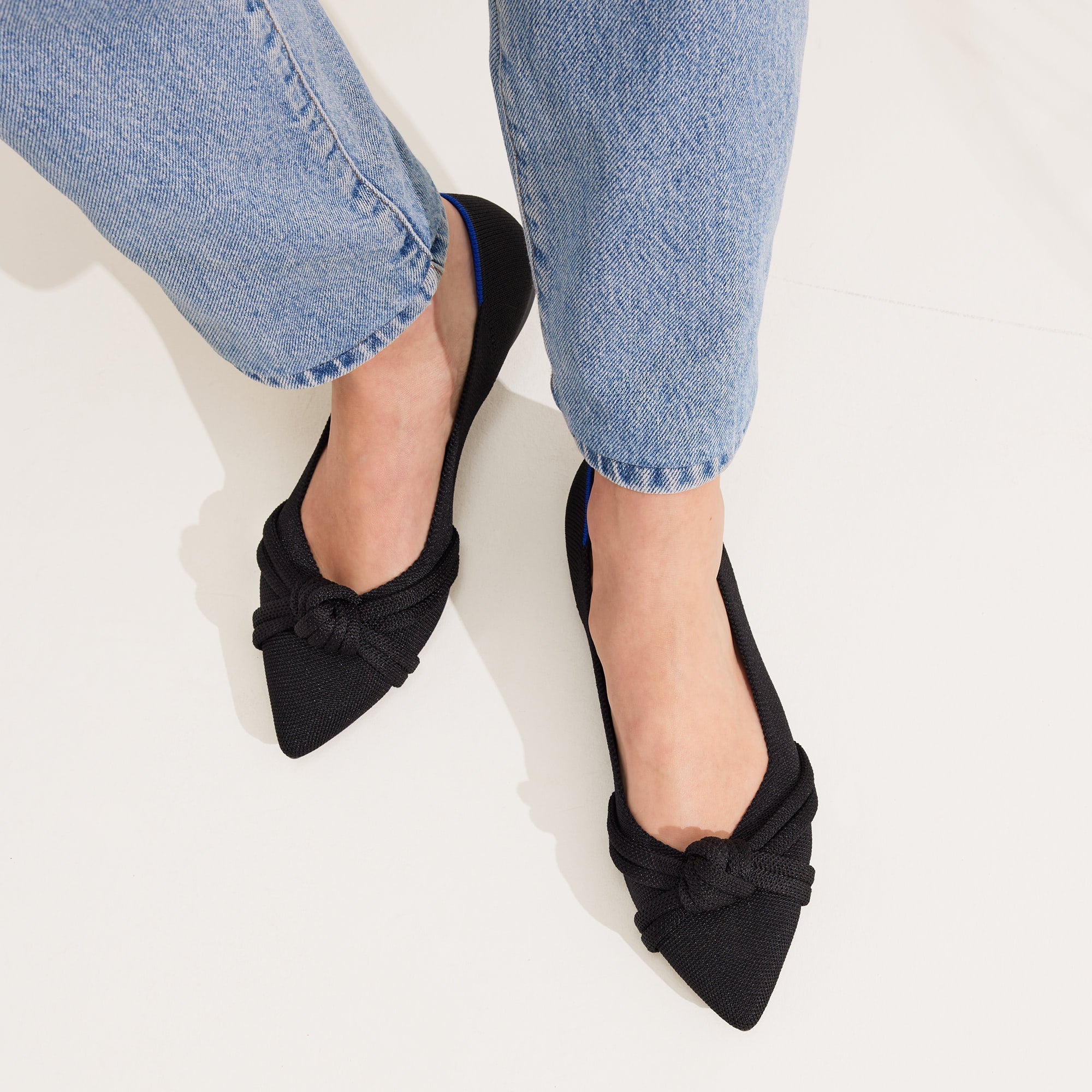 Rothy’s The Point on sale Flat Size 7.5 In Black Solid