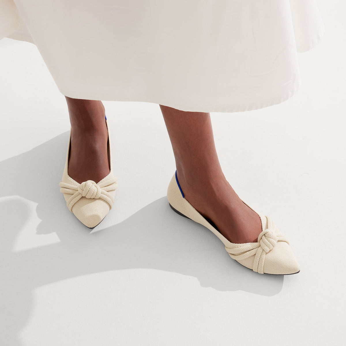 Knot Pointed Toe Flat in Conch | Rothy's