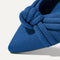 Close up of the toe and vamp of The Knot Point II in Ocean Blue.