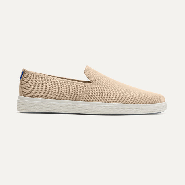 The Ravello Slip On Sneaker in Wheat shown from the side. 