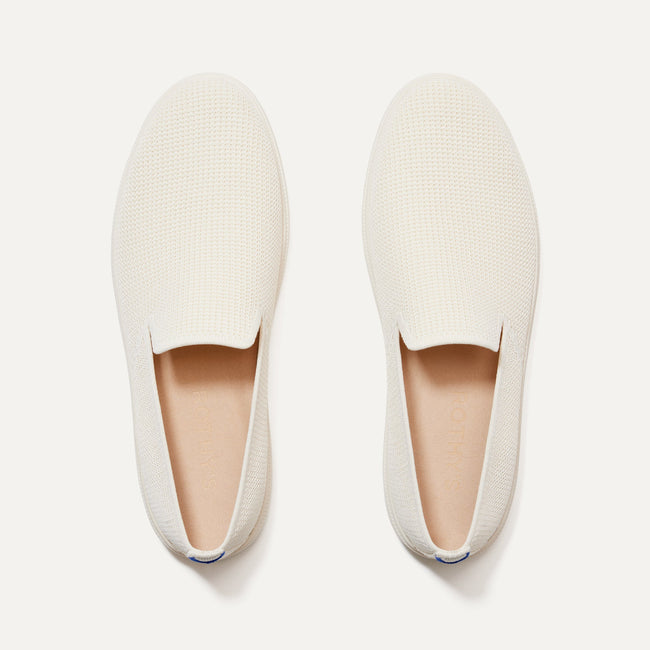 The Ravello Slip On Sneaker in Whitecap shown from the top. 