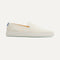 The Ravello Slip On Sneaker in Whitecap shown from the side. 