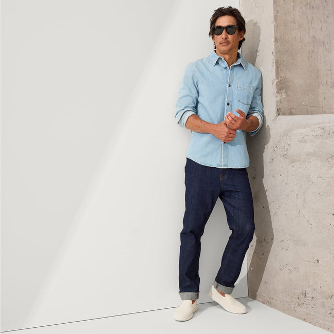 Slip On Men's Tennis Shoes in Whitecap | Rothy's