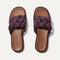 The Summer Sandal in Blackberry shown from the top.