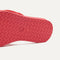 Close up of the outsole of The Summer Sandal in Red Hot. 