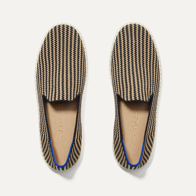 The Original Slip On Sneaker in Toffee Stripe shown from the top. 
