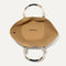 The Summer Tote in Camel, shown from above with the interior exposed.