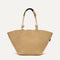 The Summer Tote in Camel with reversible side visible.