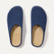 The Casual Clog in Blue Raffia-Knit shown from the top. 
