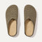 The Casual Clog in Toffee Raffia-Knit shown from the top. 