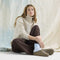 Alternate image of Model wearing The Casual Clog in Toffee Raffia-Knit.