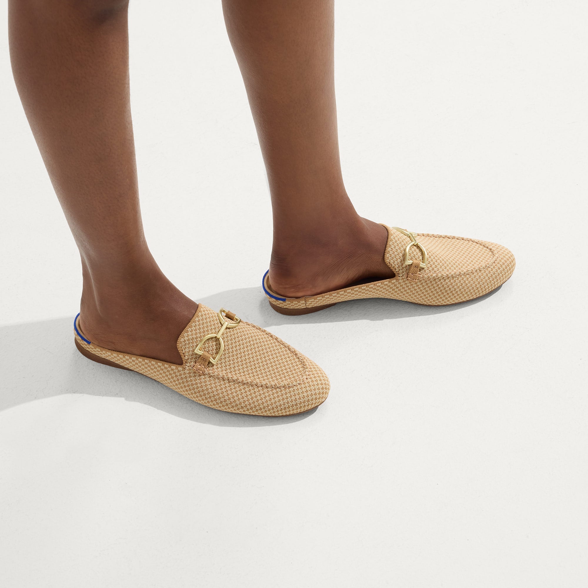 The Double Bit Loafer Mule in Waffle Micro Check | Rothy's