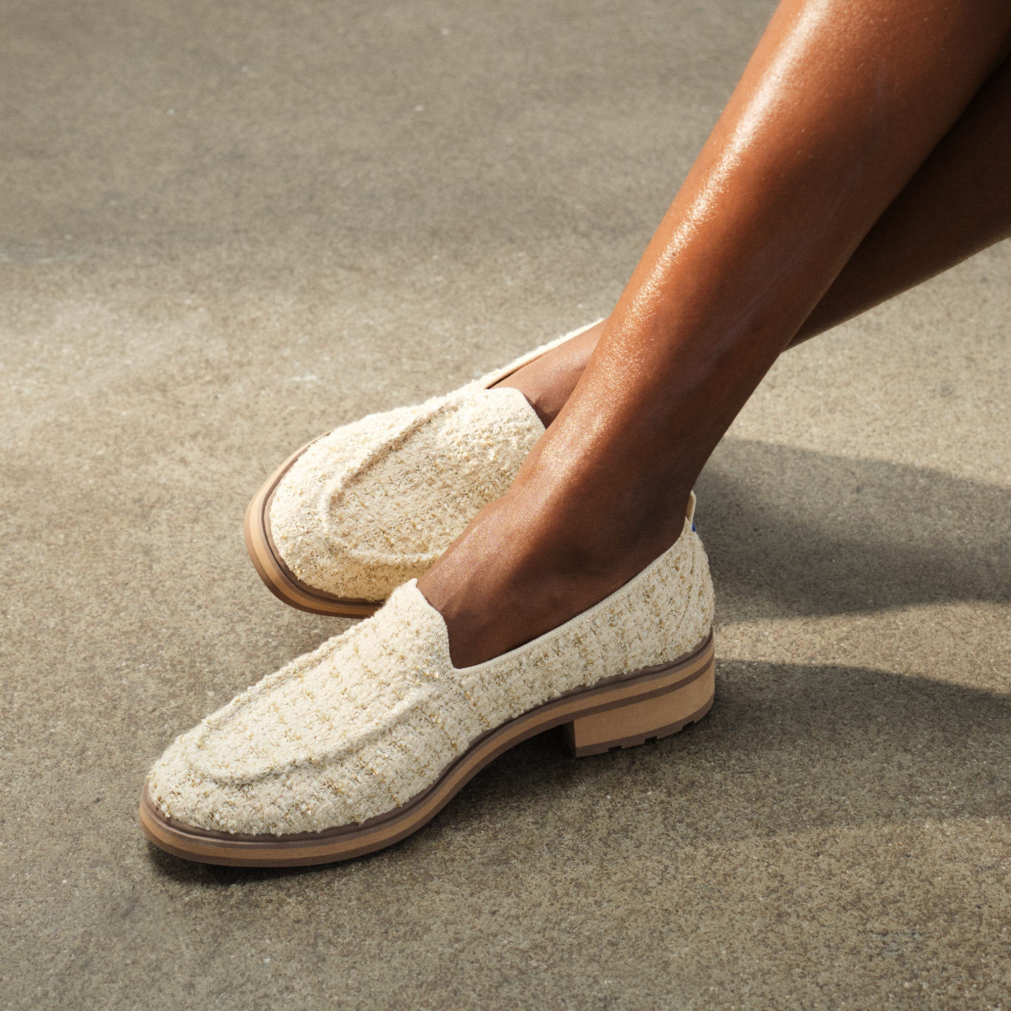 The Lug Loafer in Snowcap Bouclé Rothy's