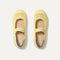 The Kids Mary Jane in Lemonade Open-Knit shown from the top.
