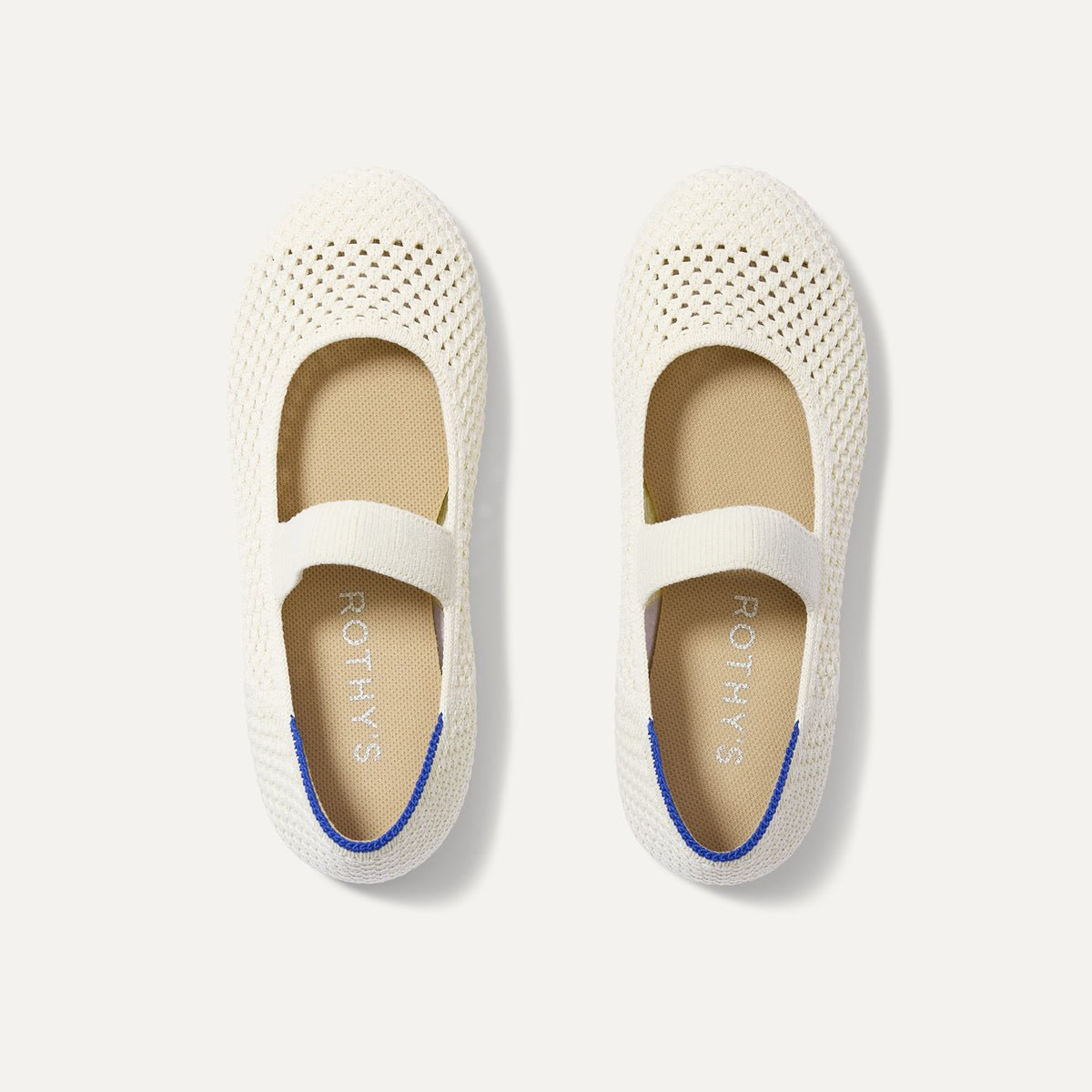 The Kids Mary Jane in White Open-Knit | Kids Shoes | Rothy's