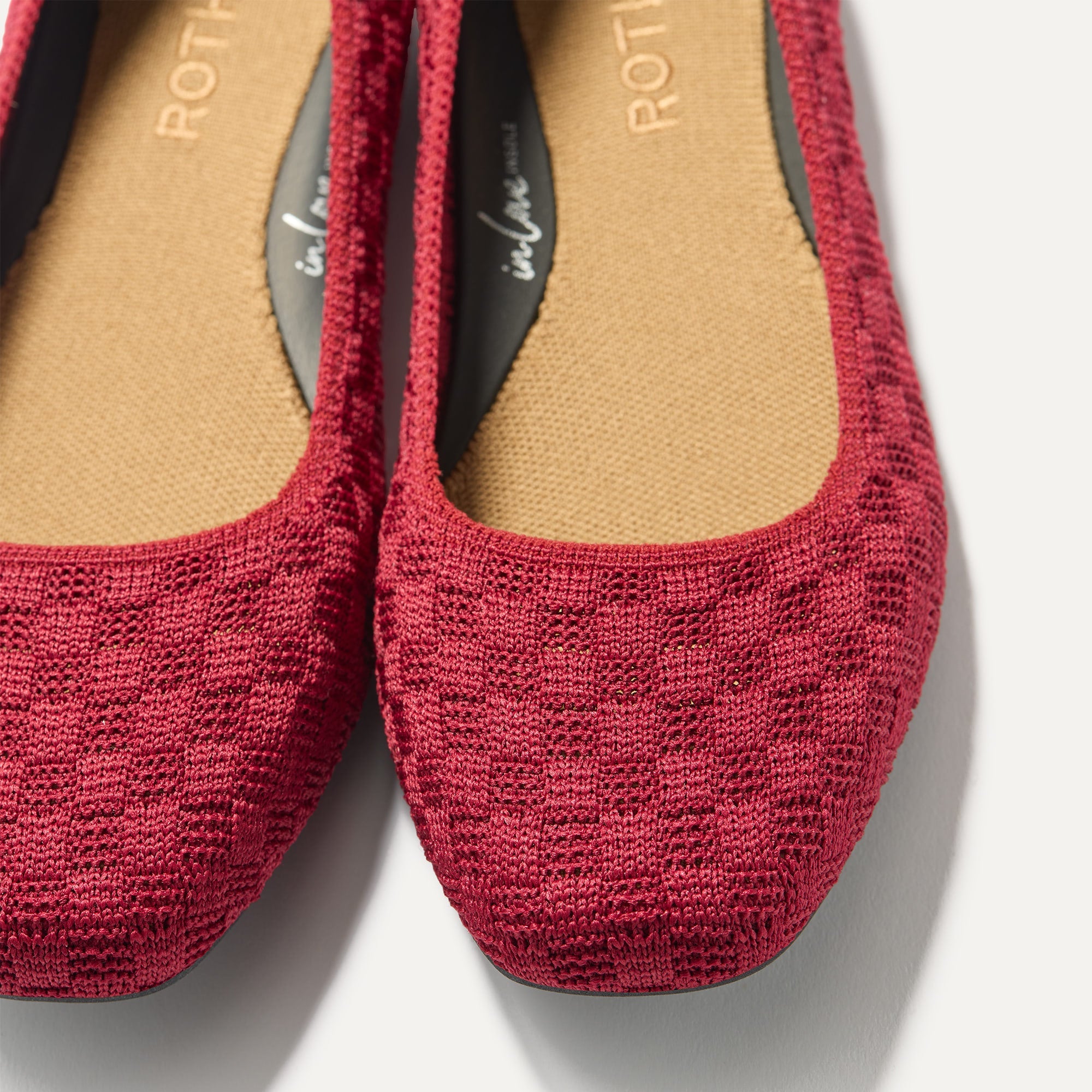 The Max Square in Ruby | Women's Flats | Rothy's