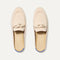 The Loafer Mule in Blush Pink shown from the top.