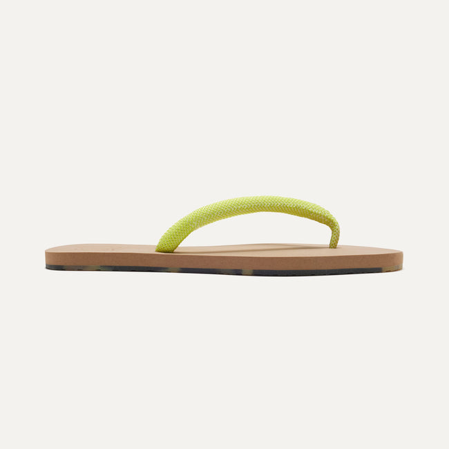 The Flip Flop in Margarita shown from a side view showing the outsole.