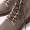 Close up of the laces of The Cozy Laced Lug Boot in Sparrow.