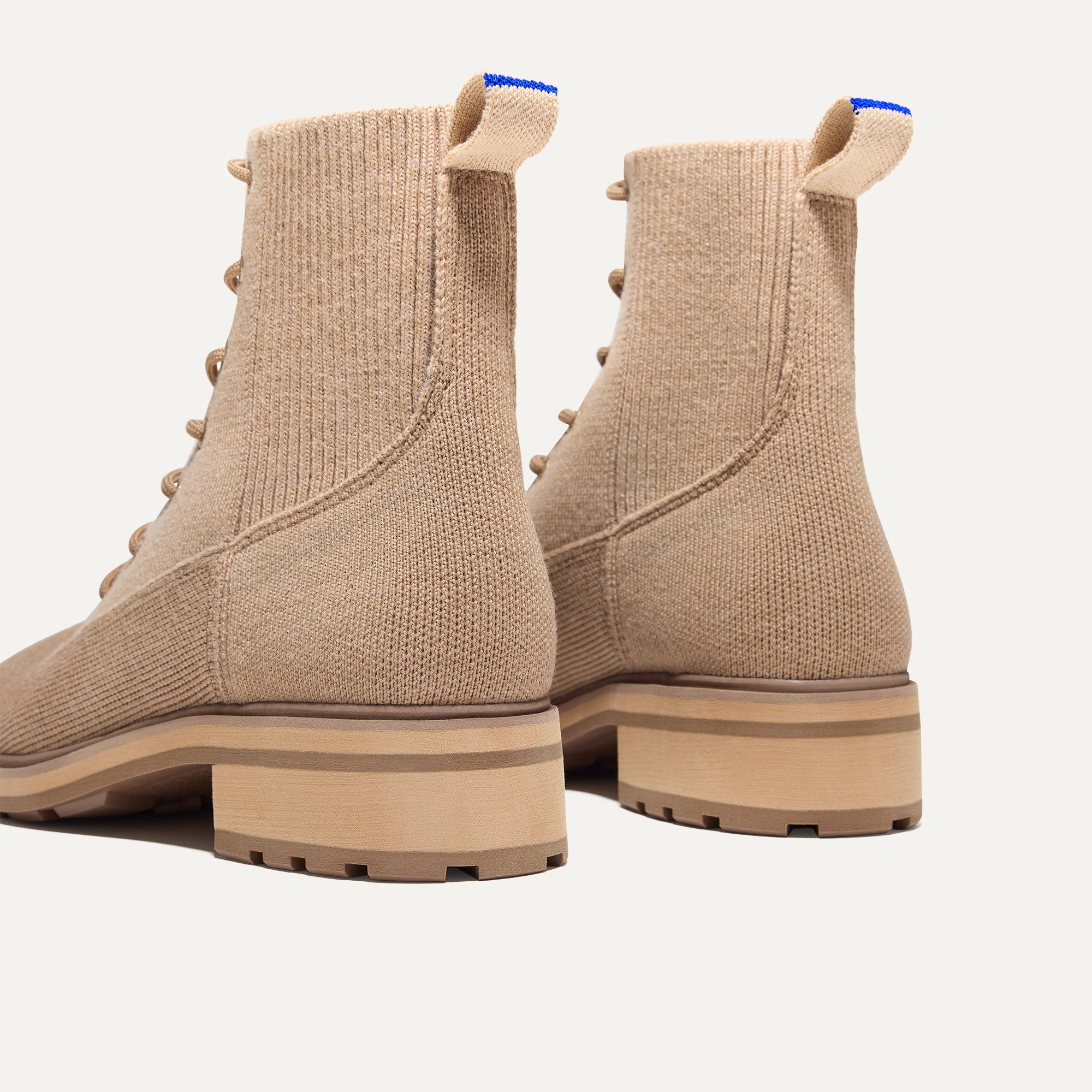 The Laced Lug Boot in Hickory | Rothy display picture 1