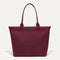 PDP |The Lightweight Zip Tote in Cabernet Check shown from the front.
