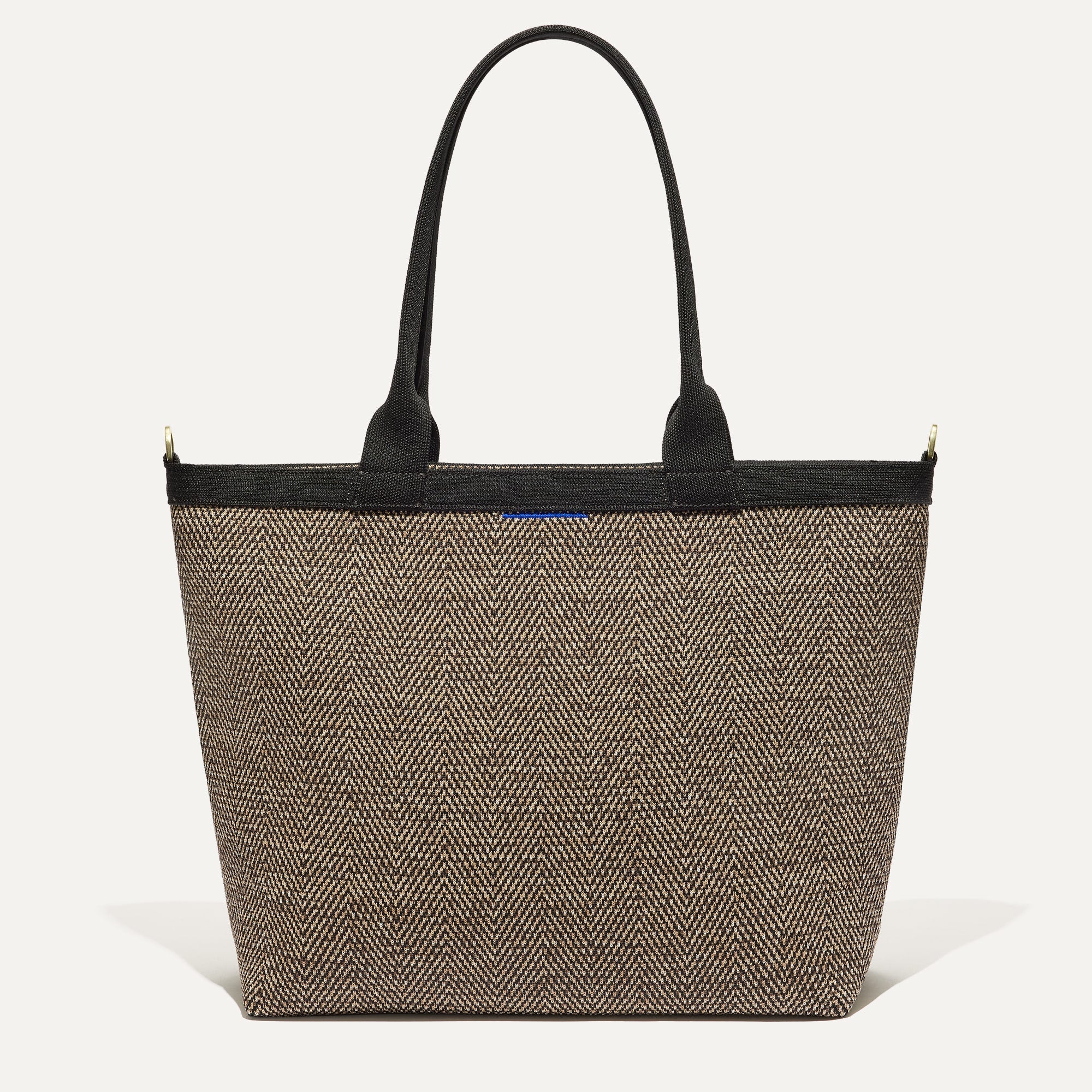 Lightweight Zip Tote Cacao Herringbone