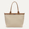 PDP |The Lightweight Zip Tote in Vanilla Wafer shown from the front.