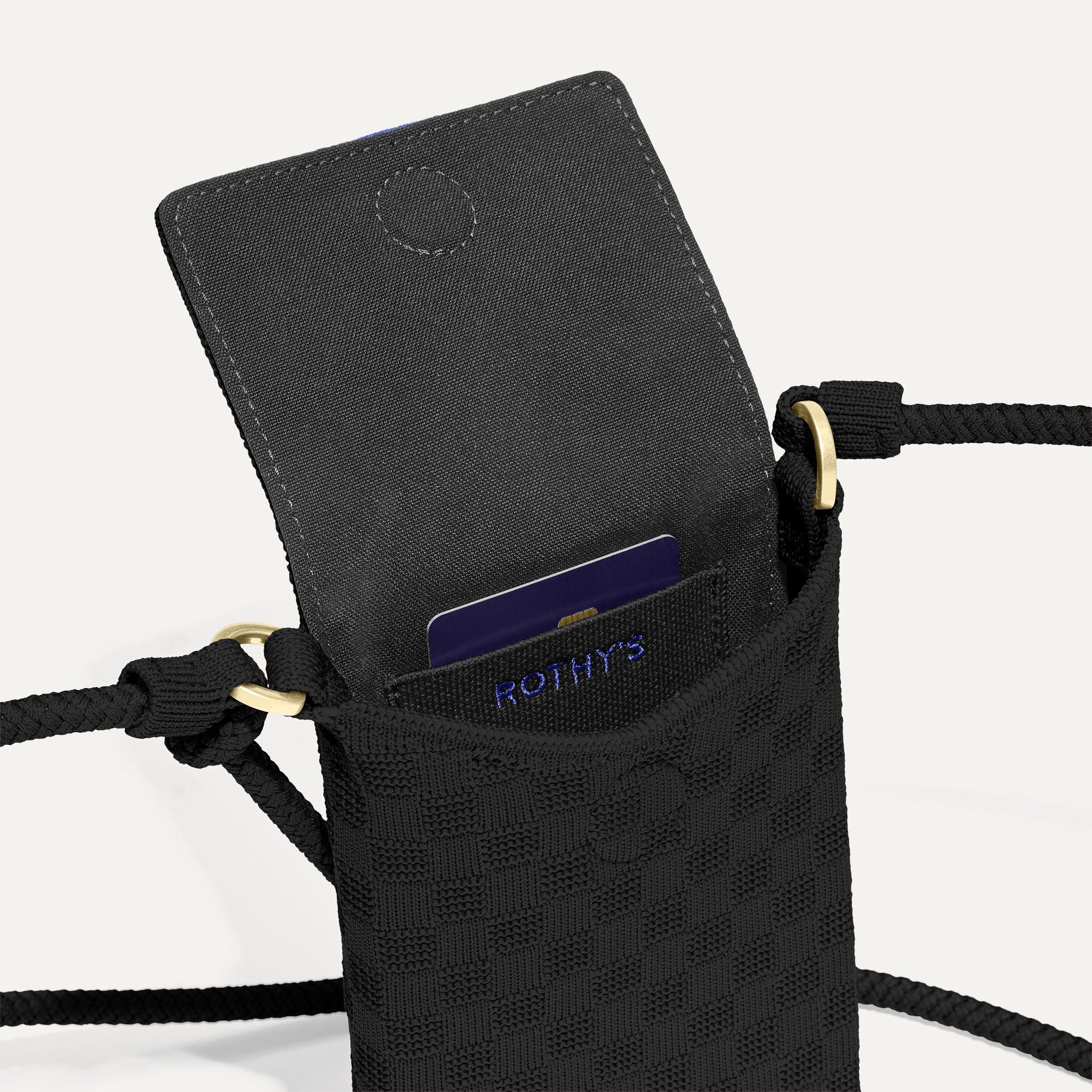 The Phone Crossbody in Black Sand