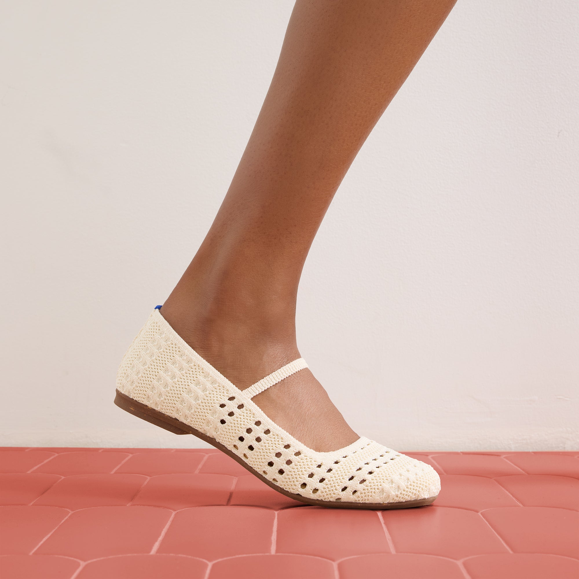 The Max Square Mary Jane in Sandy Crochet | Rothy's